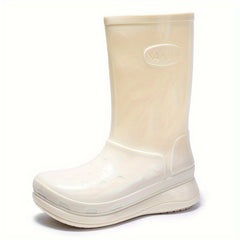 Medium Tube Rain Boots Women Waterproof Outdoor Garden Water Shoes