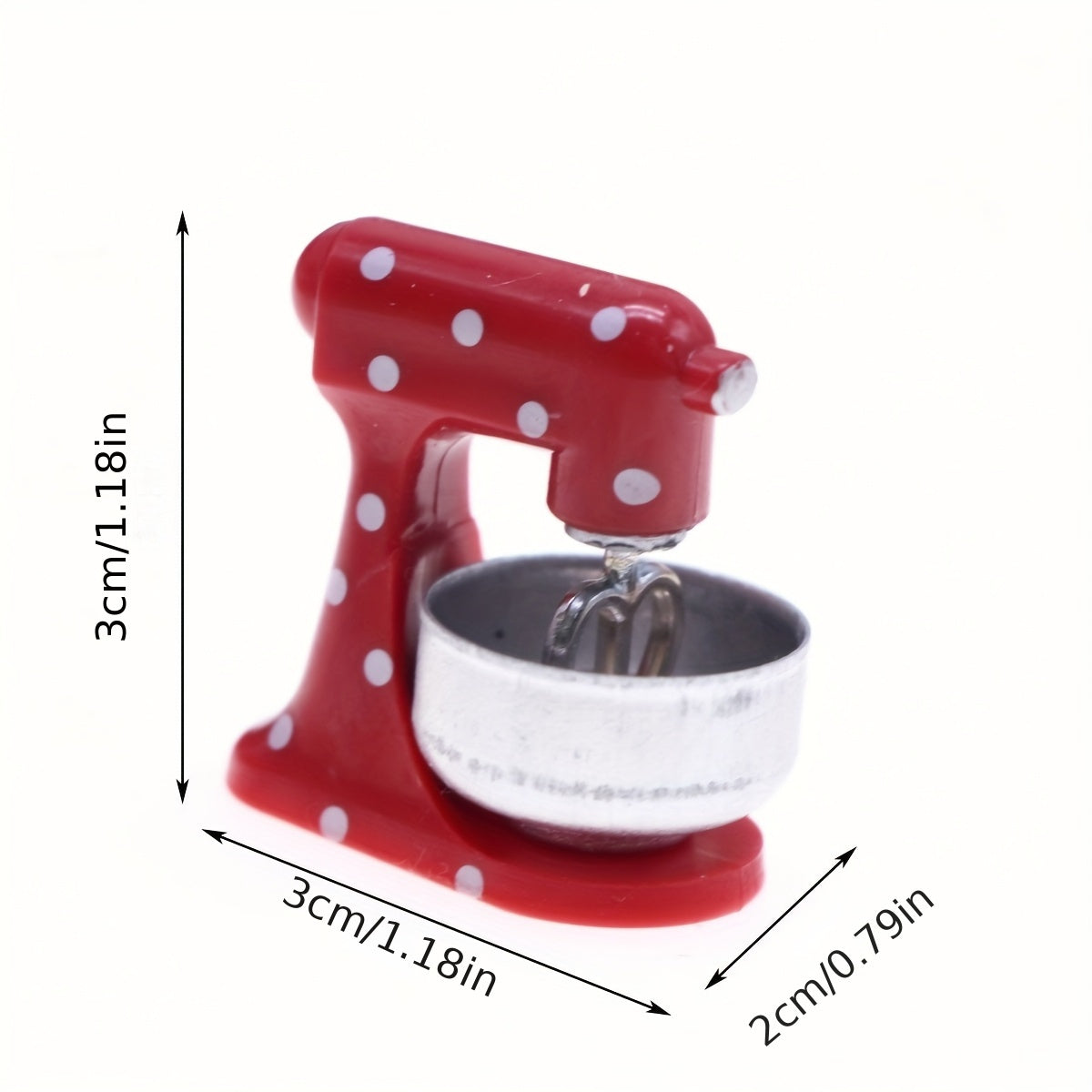 Mini Red Mixer Model for Dollhouse Kitchen Baking Props