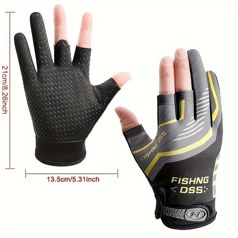 Outdoor Fishing Gloves Fingerless Anti-slip Breathable Half Finger