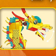 1000 pcs Golden Dragon Jigsaw Puzzle Kit ABS Plastic DIY Model