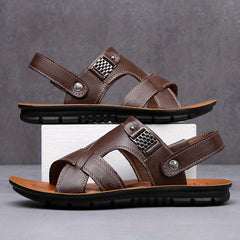 Men's Casual Open Toe Slip On Sandals Soft Sole Beach Sandals