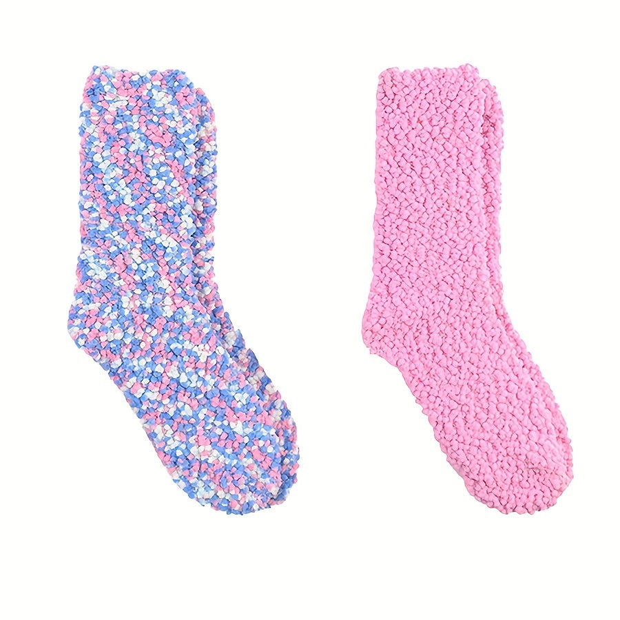 Soft Fuzzy Floor Socks Women's Mid Tube Stockings