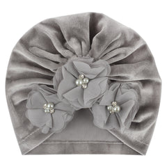 Velvet Baby Hat for 0-3 Years