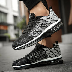 Unisex Knit Sneaker Lace-up Lightweight Shoes for Outdoors