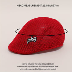 Sun Hat Summer Breathable Beret Cap Mesh Hollow Out Solid Beret Hat