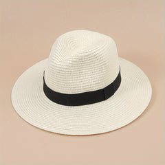 Men's Wide Brim Straw Fedora Jazz Hats