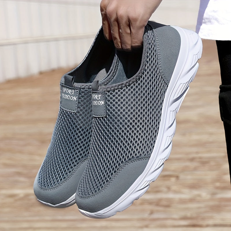 Men's Mesh Slip On Walking Shoes Breathable Outdoor Sneakers