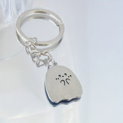 Ghost Spooky Keychain Funny Key Ring Purse Bag Backpack Car Charm Pendant