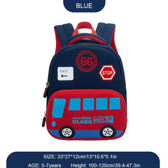 3D Cartoon Car Kids Backpack Anti-lost Schoolbag