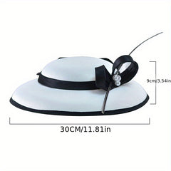Hepburn Style French Fascinator Hats Faux Pearl Decor Derby Hats