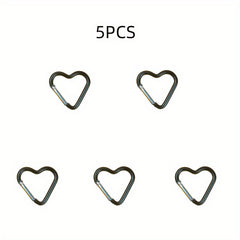 5pcs Heart-shaped Carabiners for Outdoor Climbing and Daily Wear