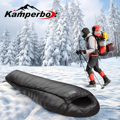 Ultralight Winter Sleeping Bag for Adults - Warm and Comfy for Outdoor Hiking