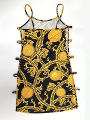 Ethnic Style Hollow Out Slip Pajama Dress Women's Sleepwear