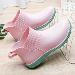 Women's Waterproof Ankle Rain Boots Non Slip Outdoor Footwear