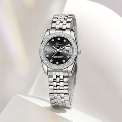 Teenager Steel Belt Butterfly Buckle Quartz Watch