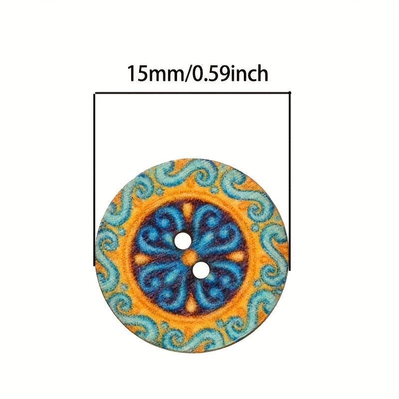 50pcs Random Boho Style Buckle Coat Button DIY Crafts Clothing Sewing
