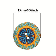 50pcs Random Boho Style Buckle Coat Button DIY Crafts Clothing Sewing