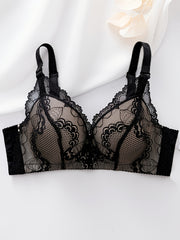 Lace Push Up Bra Comfy & Breathable Bow Bra Women's Lingerie