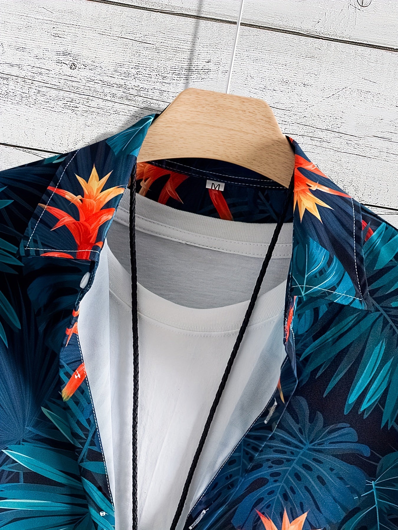 Tropical Plant Pattern Men's Hawaiian Shirt