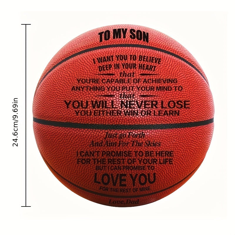 Durable PU Leather Basketball for Training & Competition