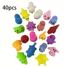 40pcs Animal Squeeze Toys - Class Prizes Party Favors for Birthdays