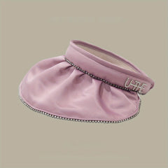 Casual Shell Visor Hat UV Protection Foldable Solid Summer Sun Hat For Women