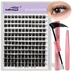 144pcs Cluster Lashes Mix 0.07mm D Curl DIY Kit