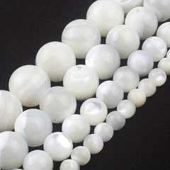 Mother Of Pearl Trochus Shell Beads Round Loose Beads 15in 4 6 8 10 12mm