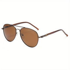 Men's Aviator Sunglasses with Zipper Case