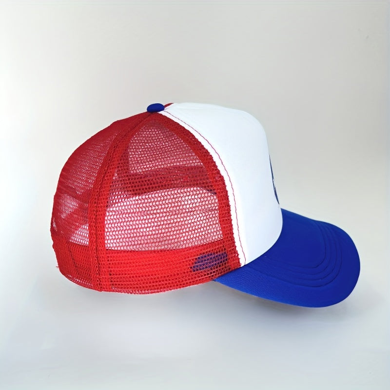 Printed Letter Mesh Cap Spring Summer Sponge Baseball Cap Truck Driver Cap