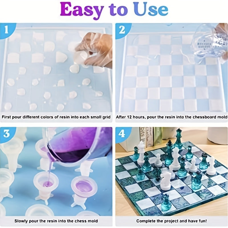Chess Molds For Resin Casting with Full Size Board