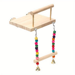 Colorful Beads Parrot Toy Swing Climbing Ladder Jumping Board