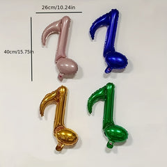 10pcs Music Notes Aluminum Film Balloons Party Decorations