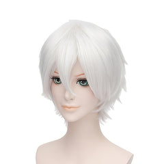 Cosplay Short Wig Silver Fluffy Hair Harajuku Style