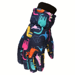 Kids Outdoor Skiing Gloves for Boys and Girls