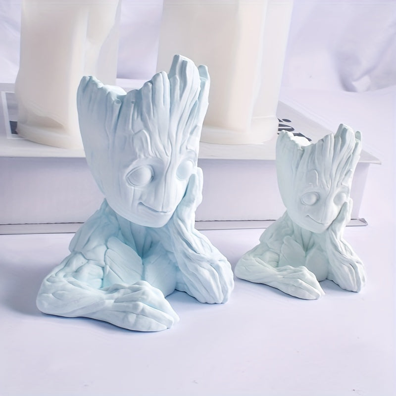 3D Epoxy Resin Craft Silicone Molds Candle Making DIY Tree Man Resin Casting