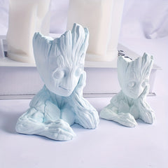 3D Epoxy Resin Craft Silicone Molds Candle Making DIY Tree Man Resin Casting
