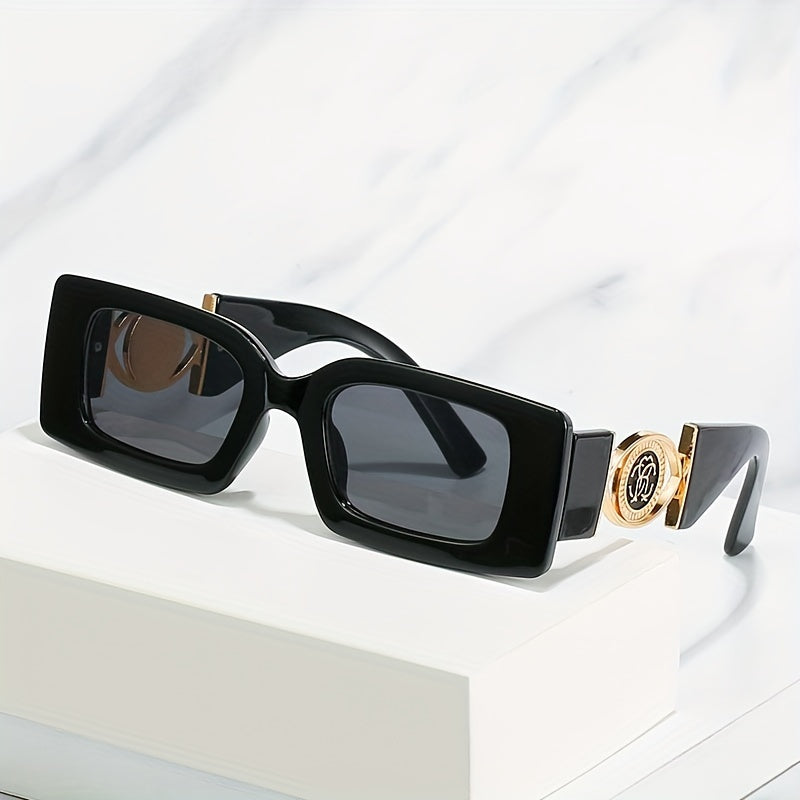Rectangular Frame Sunglasses Gradient Lens Glasses UV400