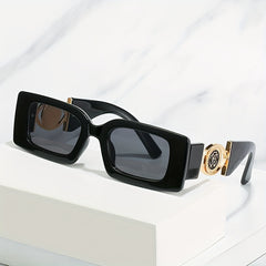 Rectangular Frame Sunglasses Gradient Lens Glasses UV400