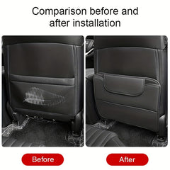 PU Leather Anti Kick Pad & Organizer Storage Bag for Car