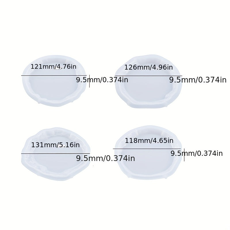 DIY Crystal Drop Resin Molds Irregular Tray Coaster Mirror Silicone Mold