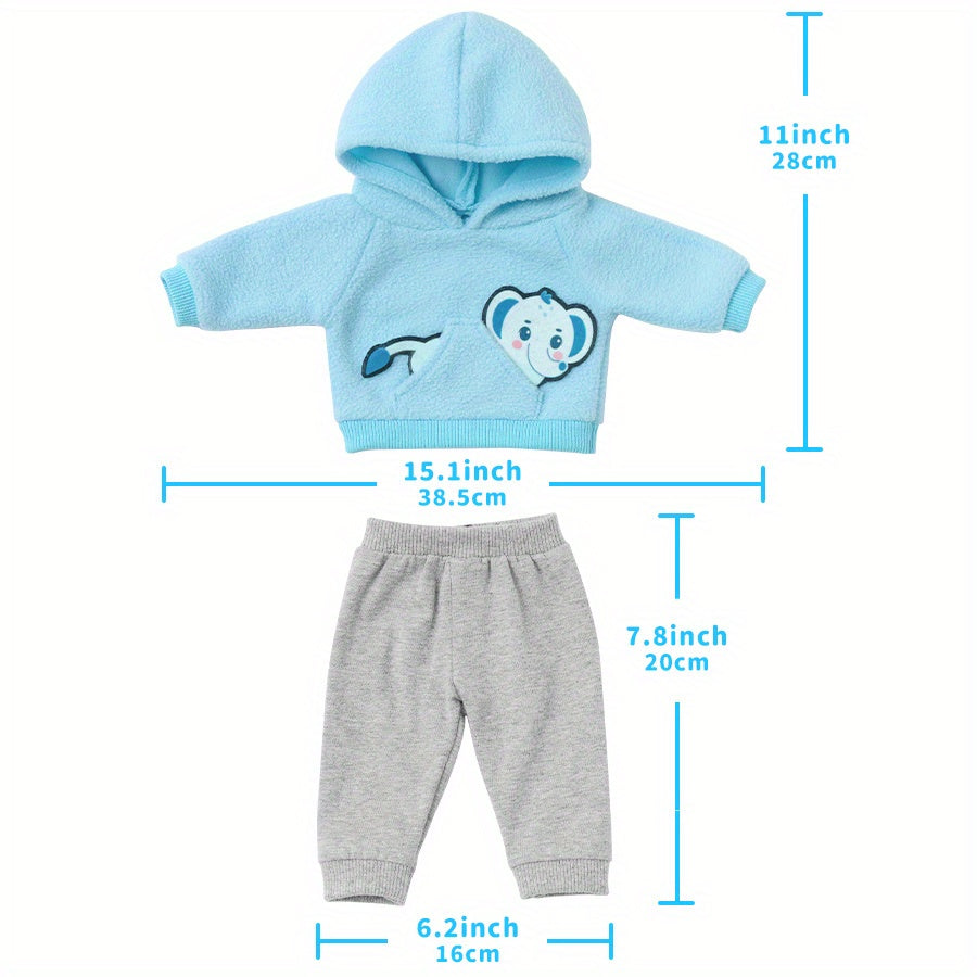 Soft Cartoon Doll Clothes Set for 16 18Inch Reborn Dolls Dress Up