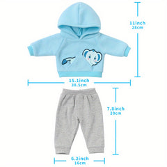 Soft Cartoon Doll Clothes Set for 16 18Inch Reborn Dolls Dress Up