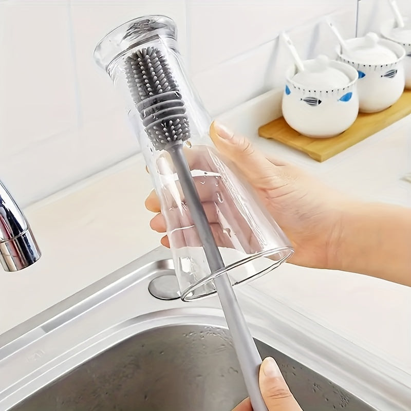 Silicone Brush Long Handle Cup Vacuum Cleaning Bottle Brush