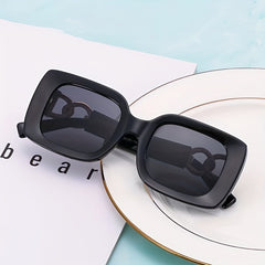 Y2K Square Sunglasses Men Women Tortoiseshell Gradient Anti Glare UV400