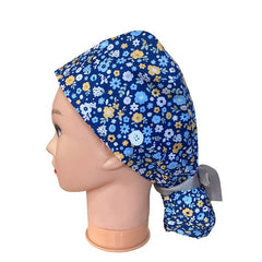 Vintage Floral Print Work Cap Adjustable Scrub Cap Nurse Hats