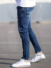 Men's Ripped Stretch Denim Pants