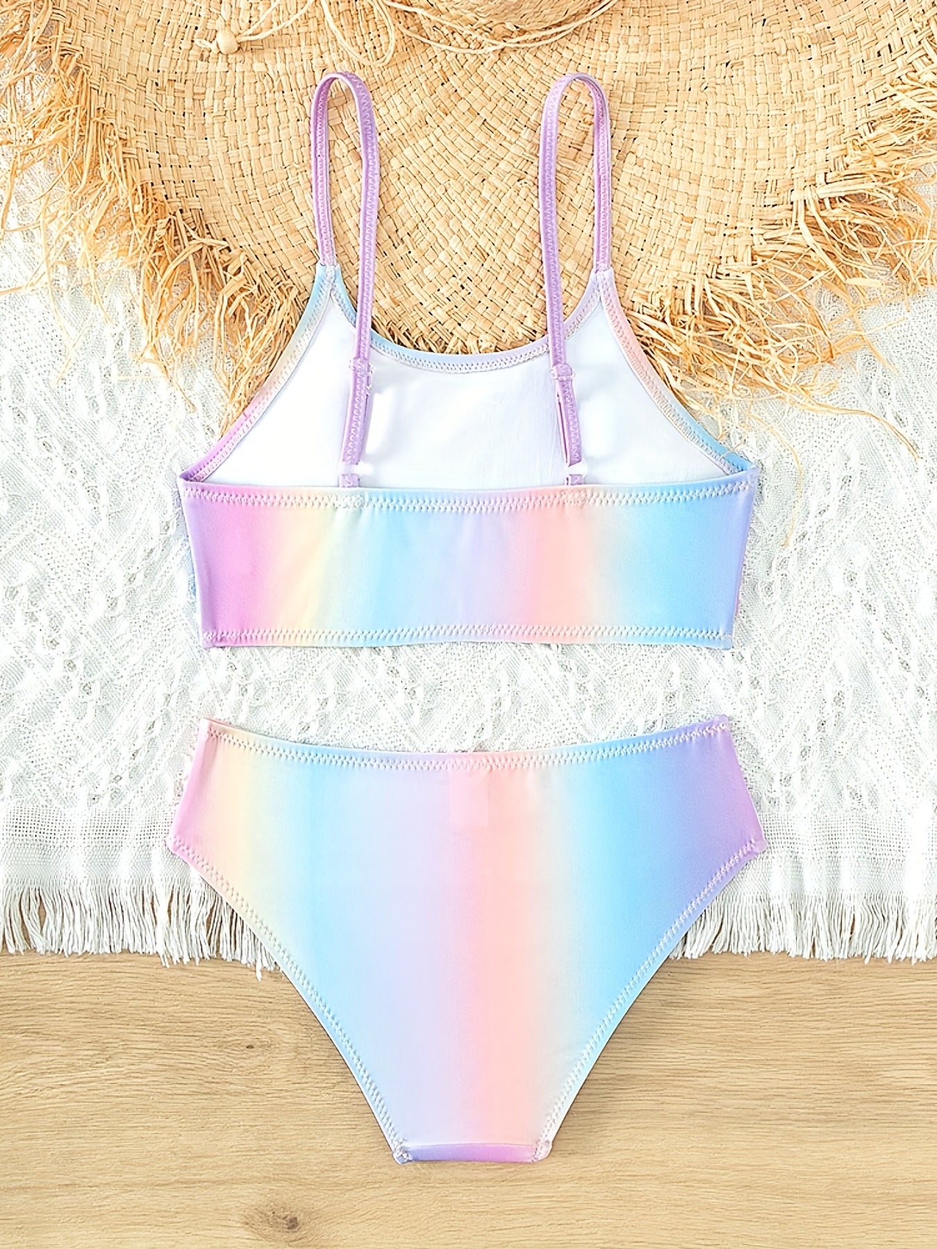 Girl's 2pcs Gradient Bikini Set Swimsuit for Summer Beach