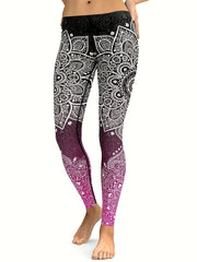 Women's Fuchsia Ombre Leggings Perfect for Yoga & Running