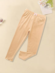 Girls' Bow Knot Elastic Leggings Pants Kids Clothing